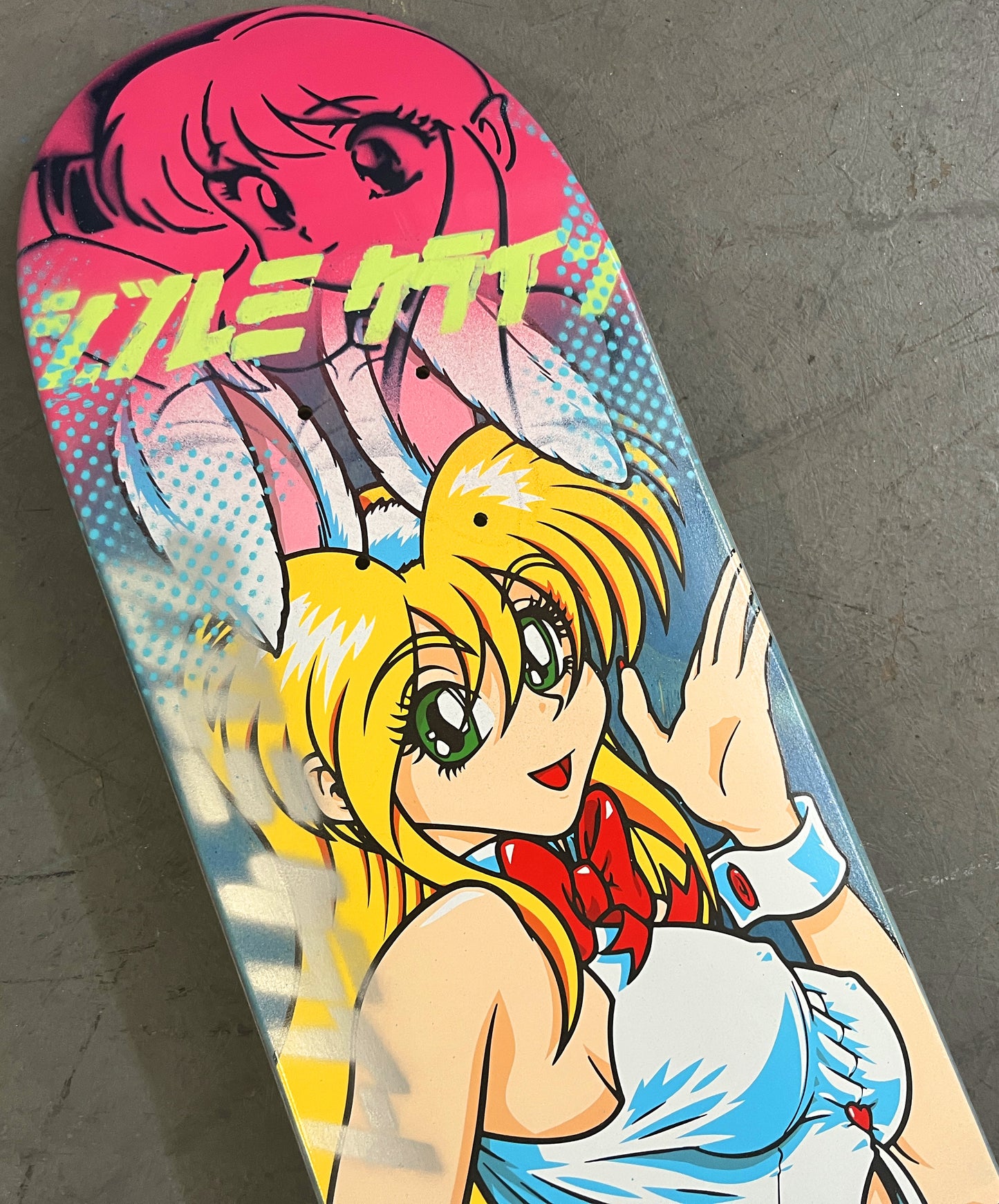 bunny girl 8.25 X 32.25 BLUE MIXED PROCESS SIGNED 1 of 1