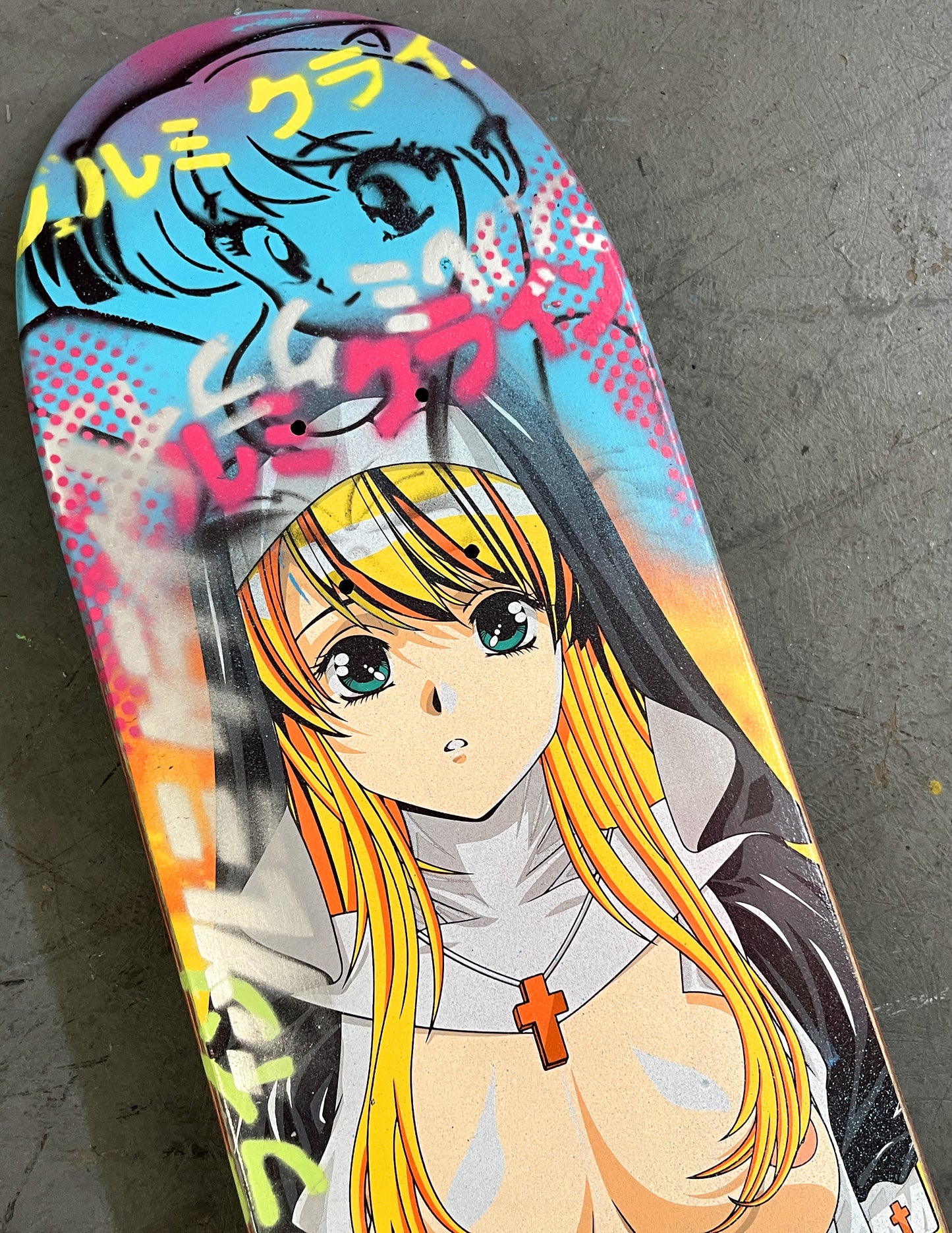 nun 8.0 X 31.75 METALLIC GOLD MIXED PROCESS SIGNED 1 of 1