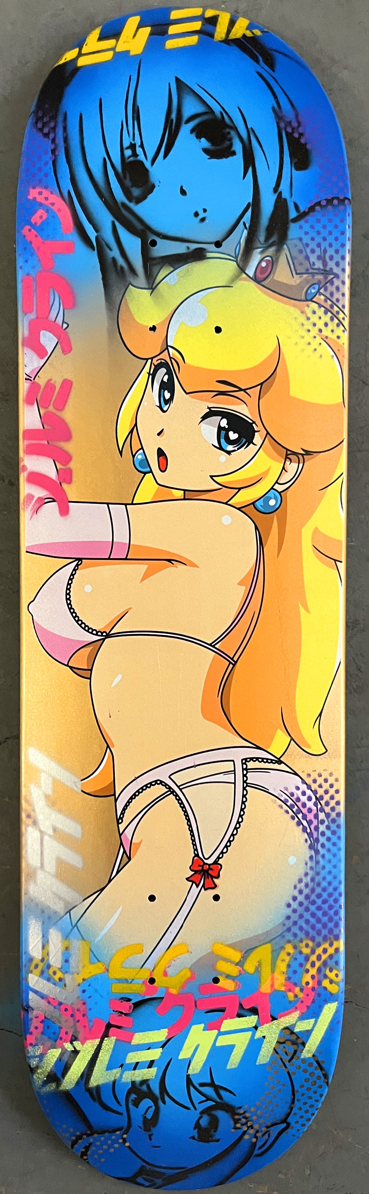 peach 8.25 X 32.25 GOLD/BLUE MIXED PROCESS SIGNED 1 of 1