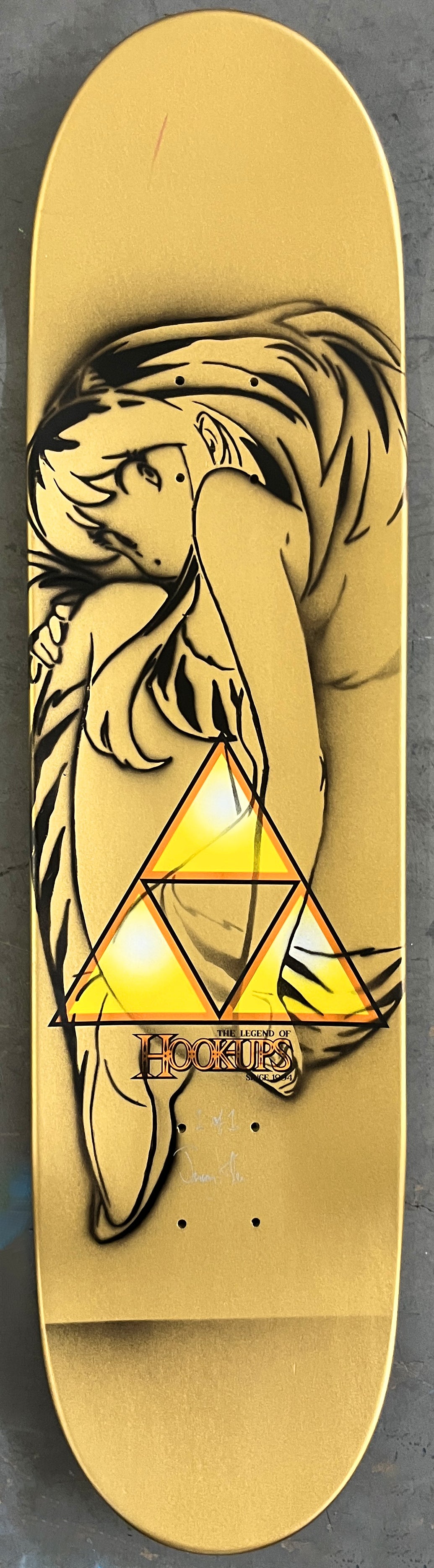 link 8.25 X 32.25 GOLD MIXED PROCESS SIGNED 1 of 1