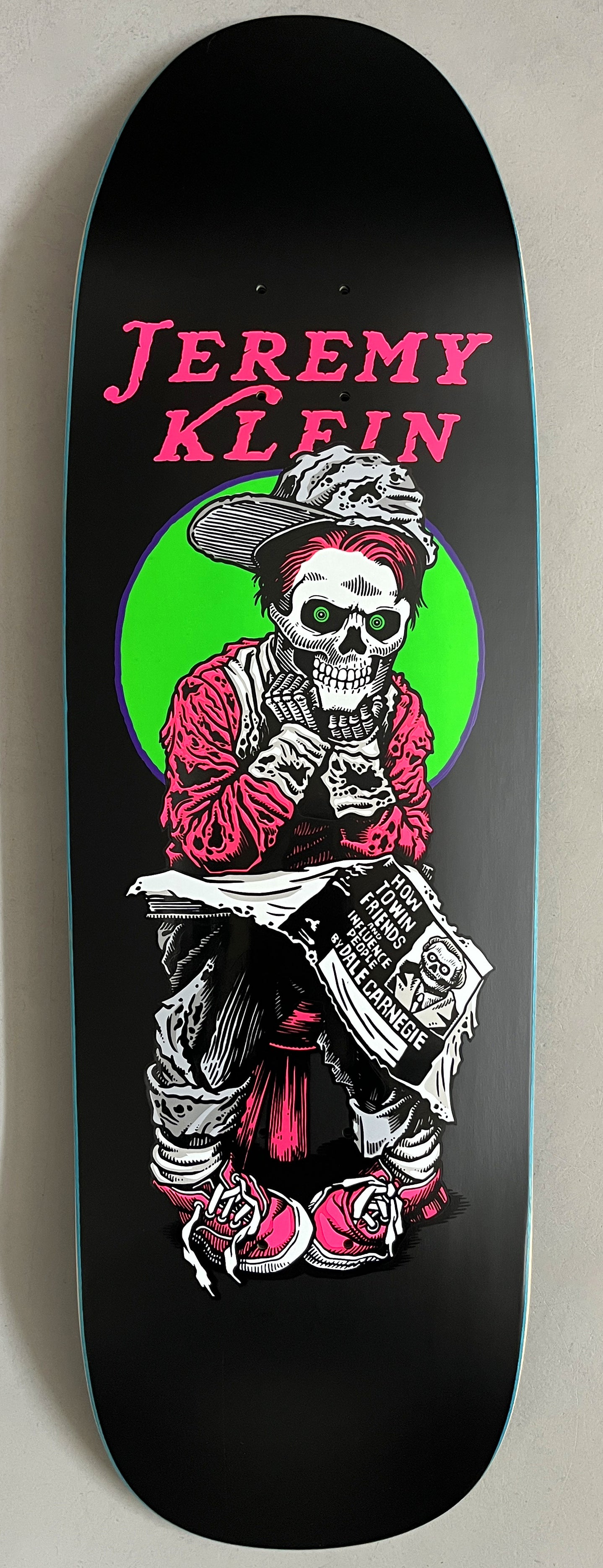 SIGNED black eye kid skull SPECIAL EDITION MATTE BLACK 9.5 X 31.75 HAND SCREENED