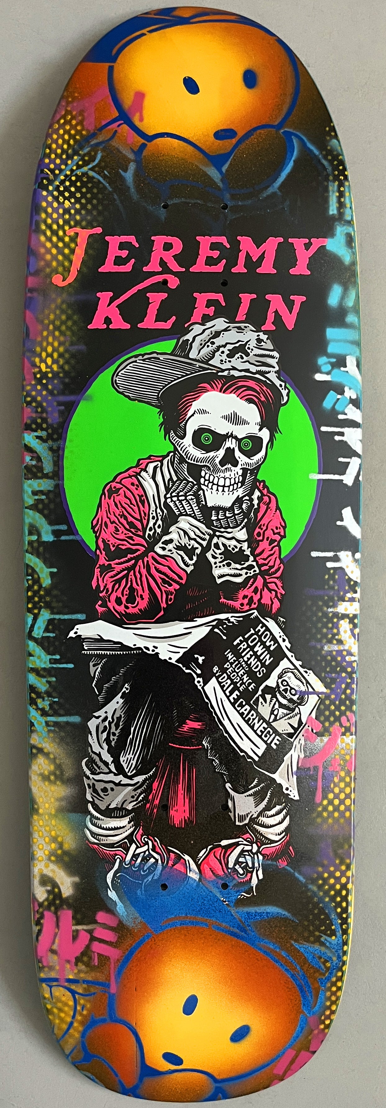 black eye kid skull 9.5 MIXED PROCESS MATTE BLACK SIGNED 1 of 1