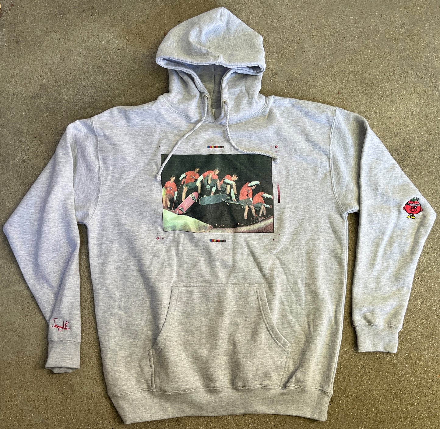 jeremy klein sequence hooded sweatshirt - HEATHER GREY 1 of 1 TEST PRINT