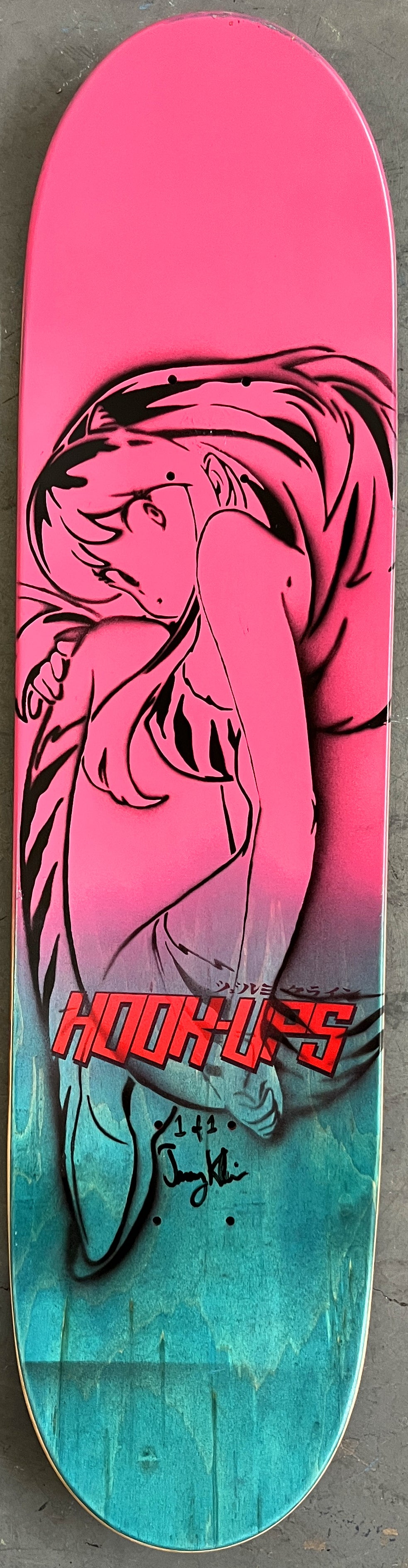 kimiko 8.25 X 32.25 BLUE/MINT GREEN MIXED PROCESS SIGNED 1 of 1