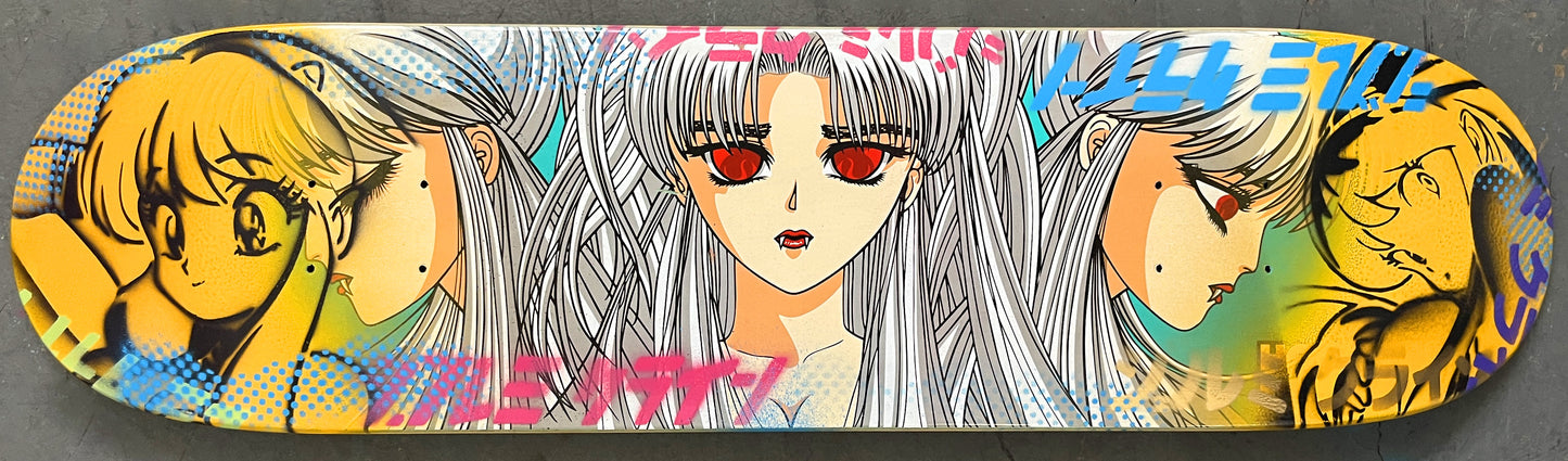 mika III 7.8 X 31.75 YELLOW MIXED PROCESS SIGNED 1 of 1