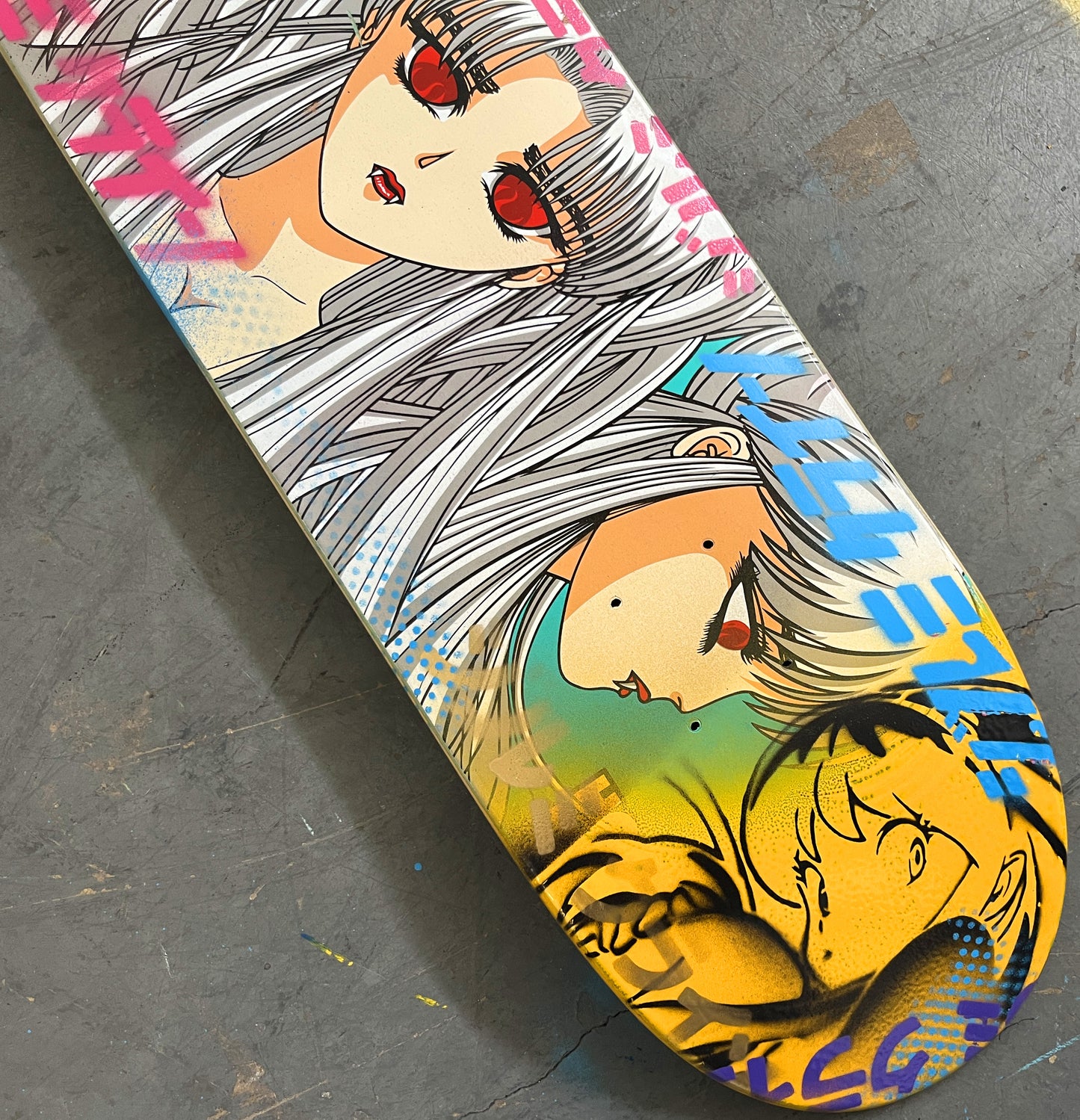 mika III 7.8 X 31.75 YELLOW MIXED PROCESS SIGNED 1 of 1