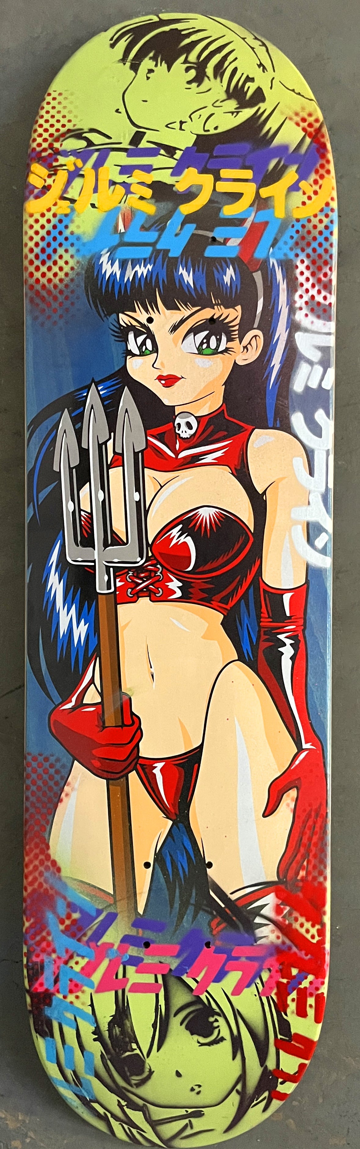 devil girl 8.25 X 32.25 GREEN MIXED PROCESS SIGNED 1 of 1