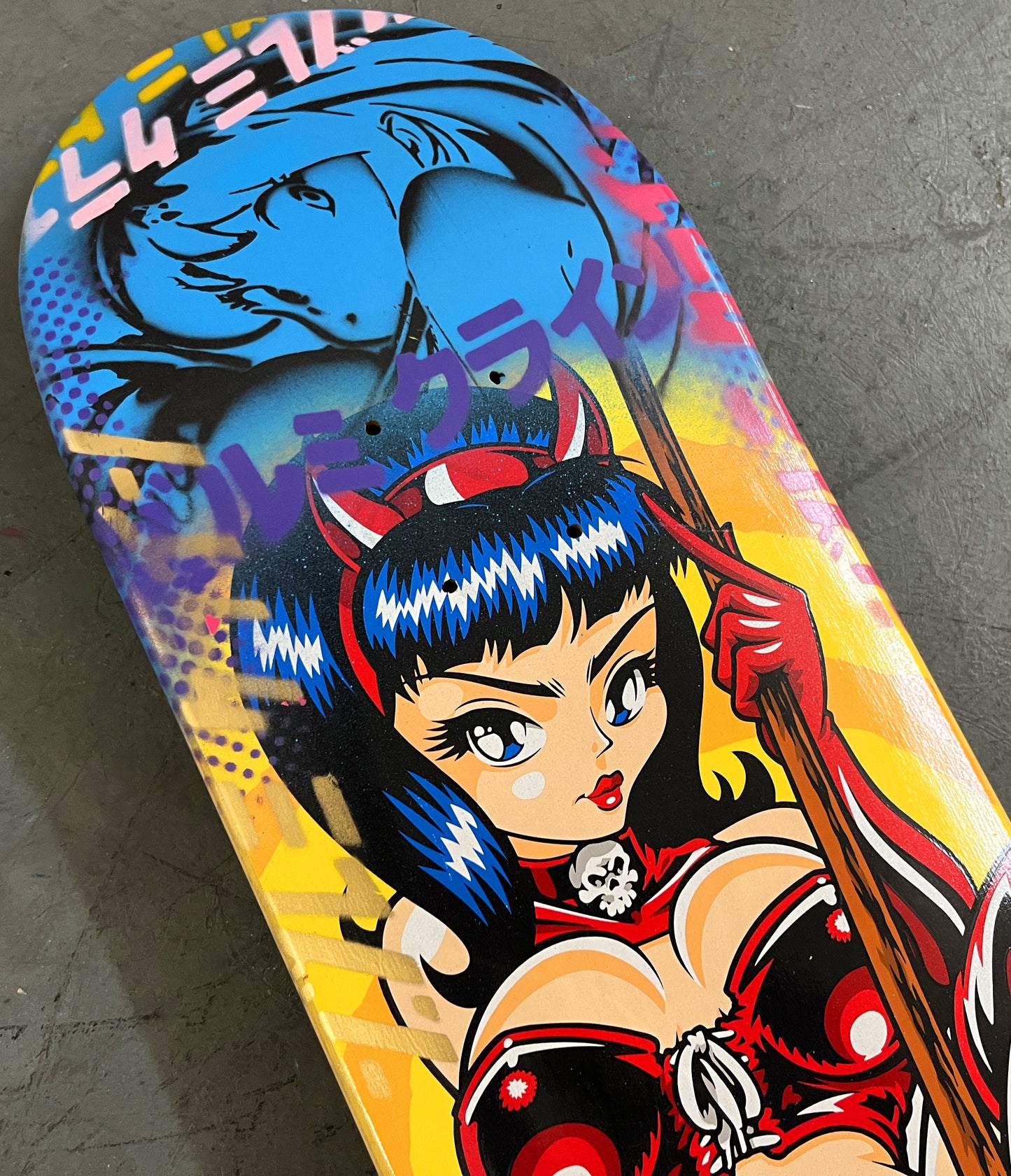 devil queen 8.25 X 32.25 BLUE MIXED PROCESS SIGNED 1 of 1