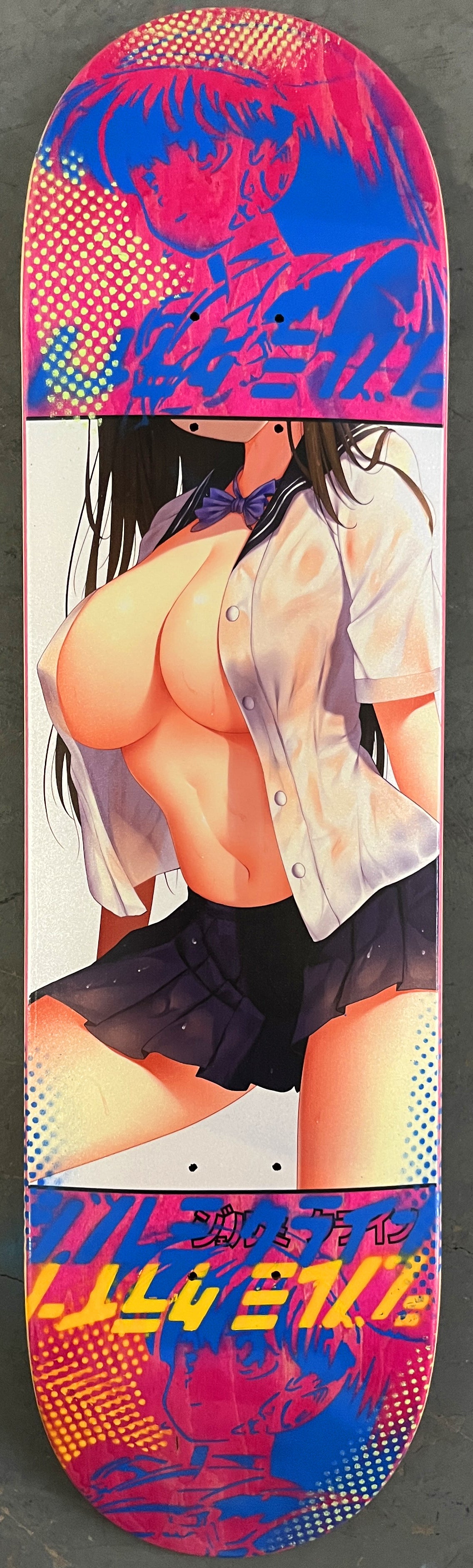 school girl 8.25 X 32.25 PINK/BLUE MIXED PROCESS SIGNED 1 of 1