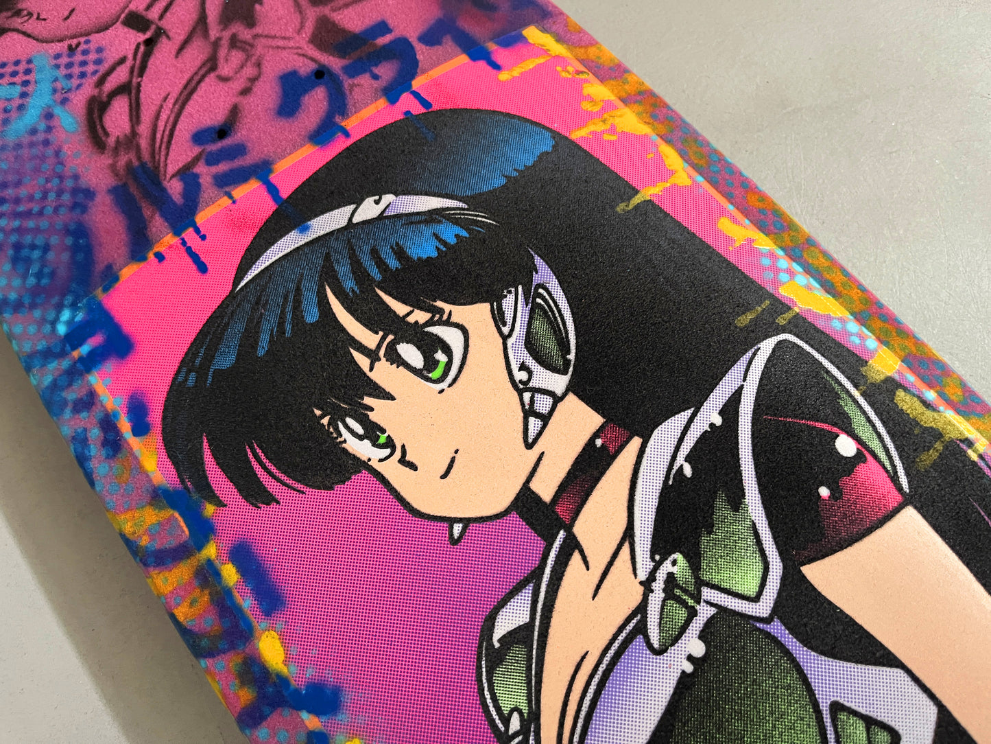 VELVET FLOCKED dream girl 9.5 MIXED PROCESS PINK VELVET SIGNED 1 of 1
