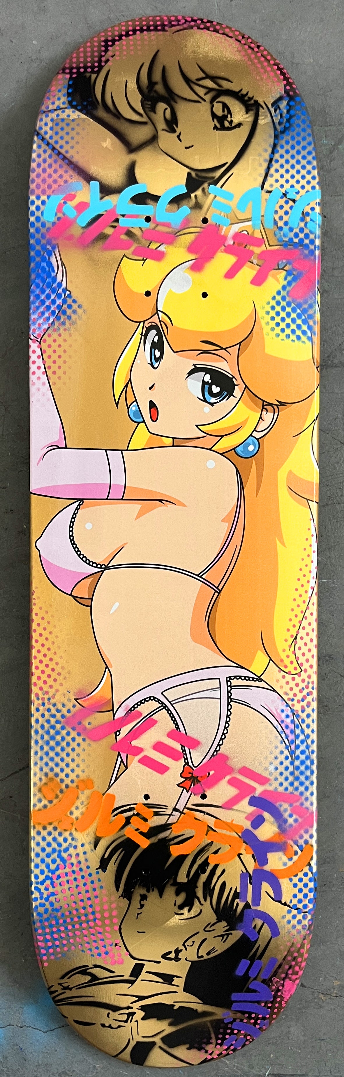 peach 8.5 X 32.25 GOLD MIXED PROCESS 1 OF 1 SIGNED