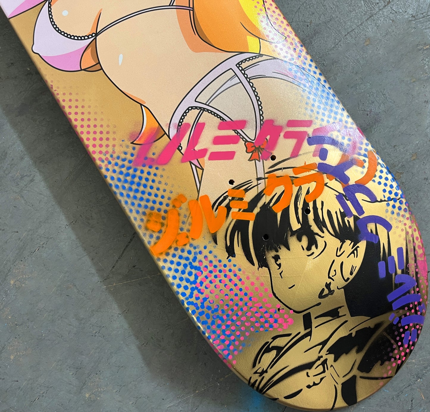 peach 8.5 X 32.25 GOLD MIXED PROCESS 1 OF 1 SIGNED