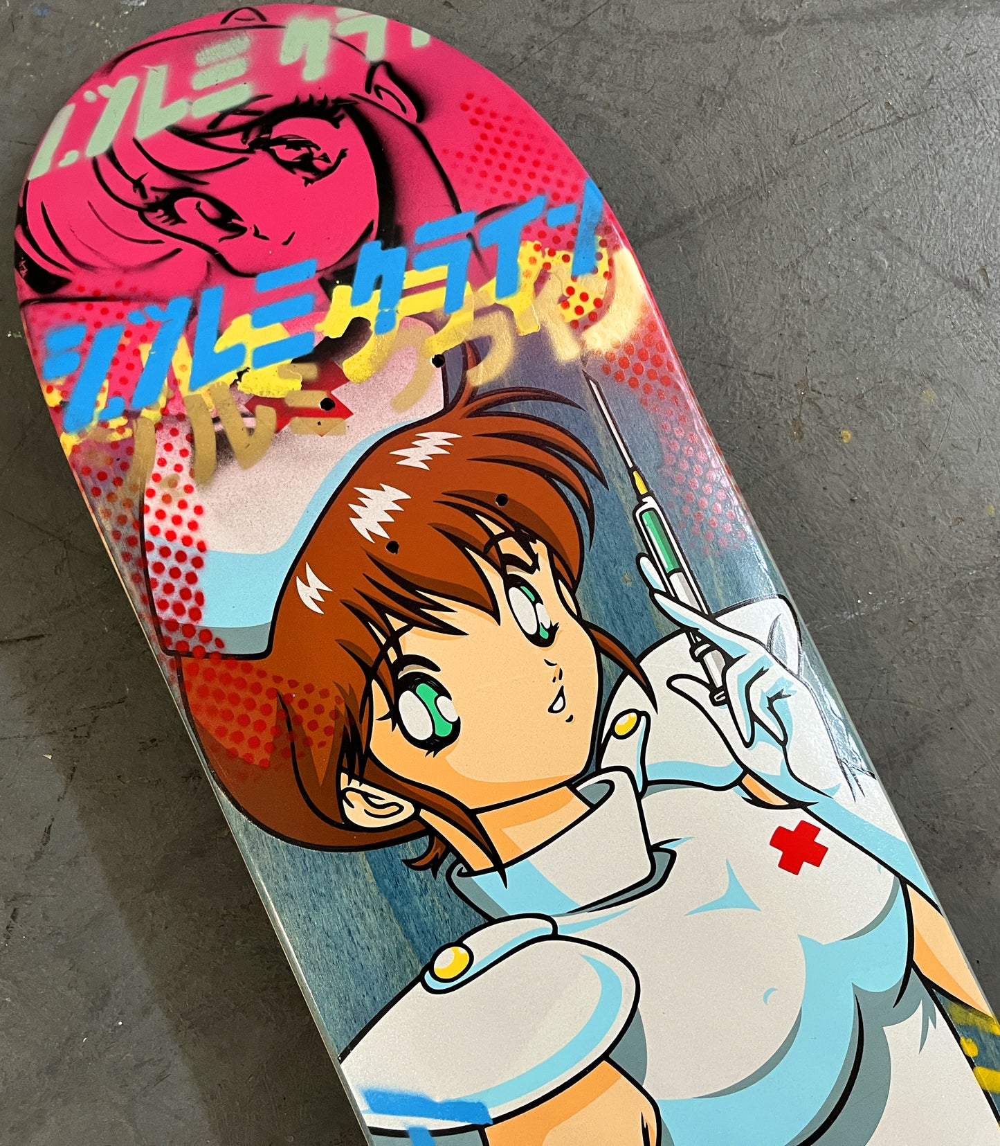 nurse natsume 8.25 X 32.25 PINK MIXED PROCESS SIGNED 1 of 1