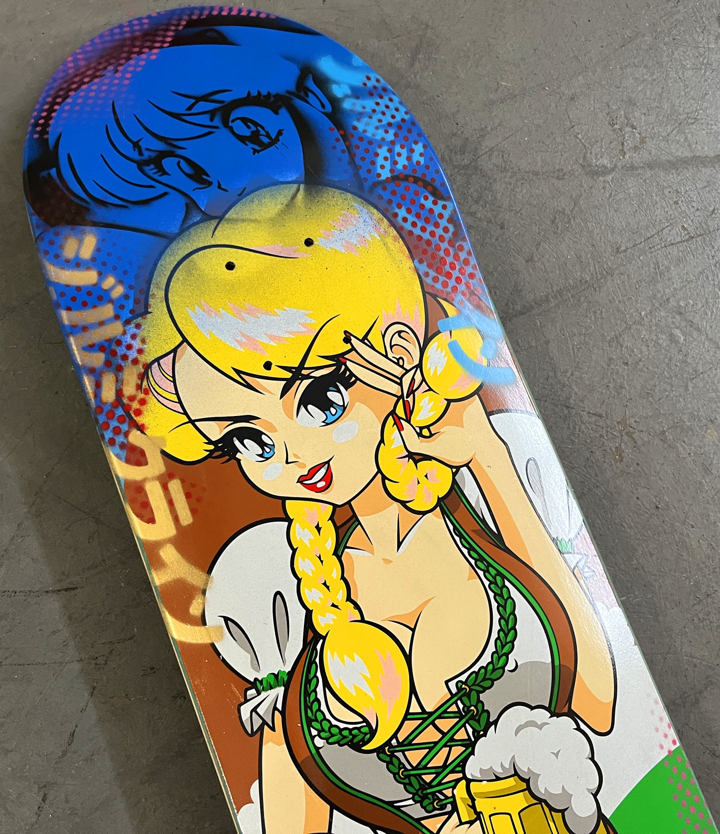 heidi ho 8.25 X 32.25 BLUE MIXED PROCESS SIGNED 1 of 1