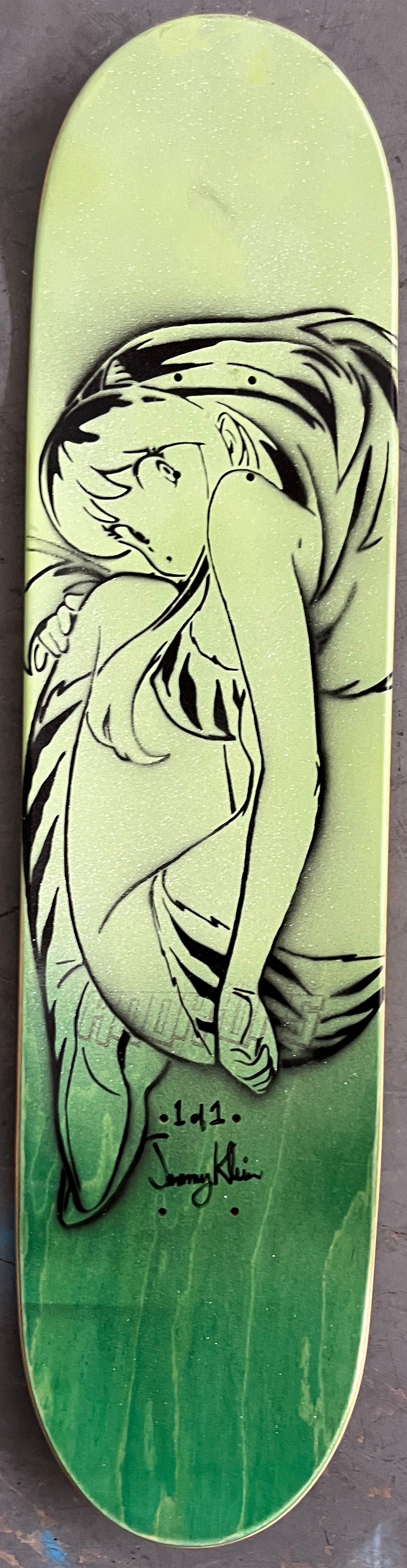 evil fever 8.0 X 31.75 YELLOW/GRADIENT MIXED PROCESS SIGNED 1 of 1