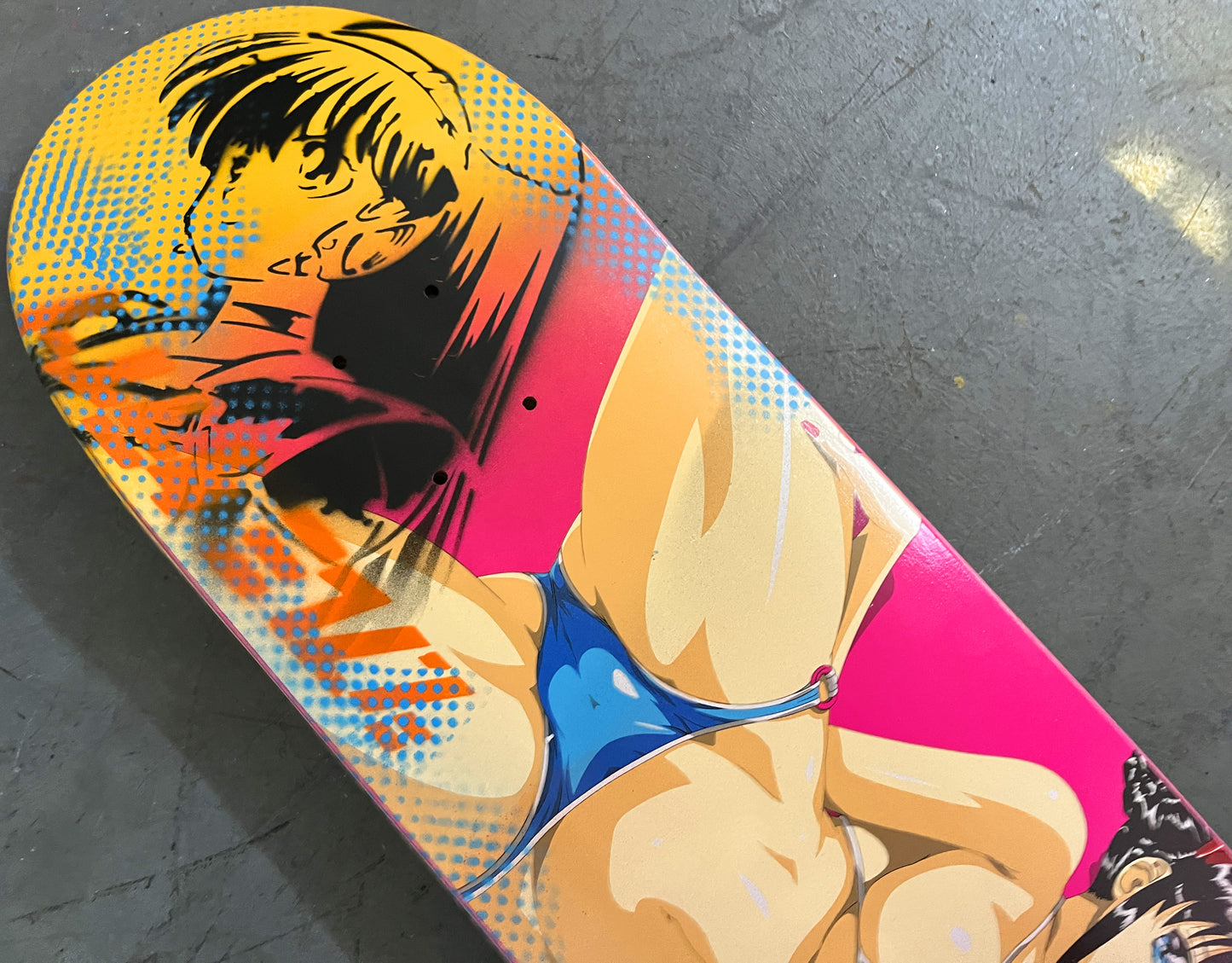 workout 8.5 X 32.25 YELLOW/RED MIXED PROCESS SIGNED 1 of 1