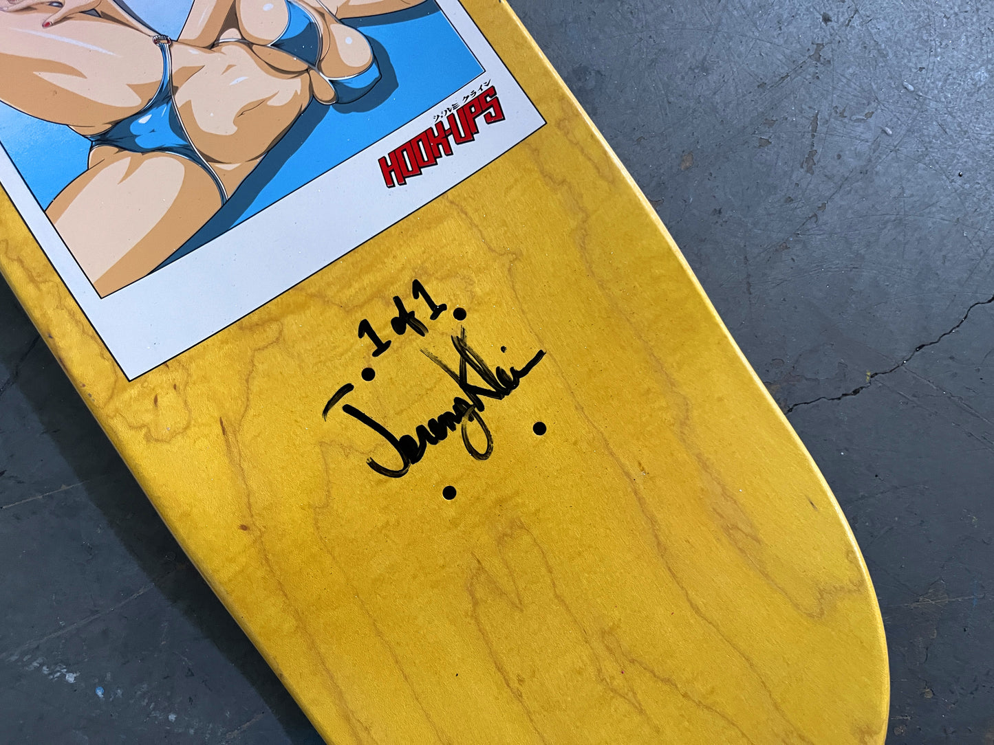 workout 8.5 X 32.25 YELLOW/RED MIXED PROCESS SIGNED 1 of 1