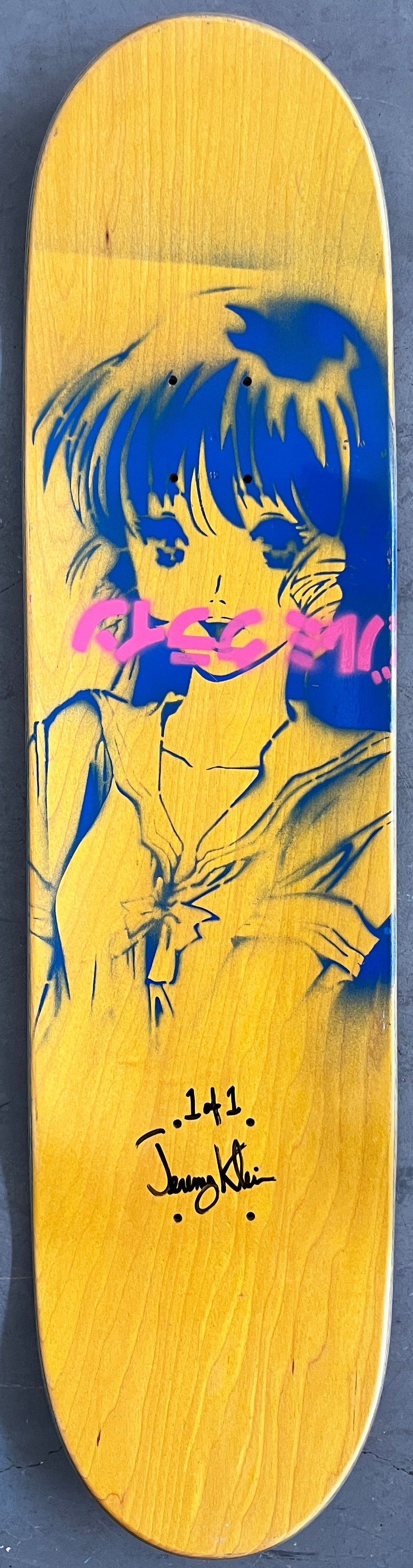 looking back 8.25 X 32.25 BLUE/GREEN BLUE MIXED PROCESS SIGNED 1 of 1
