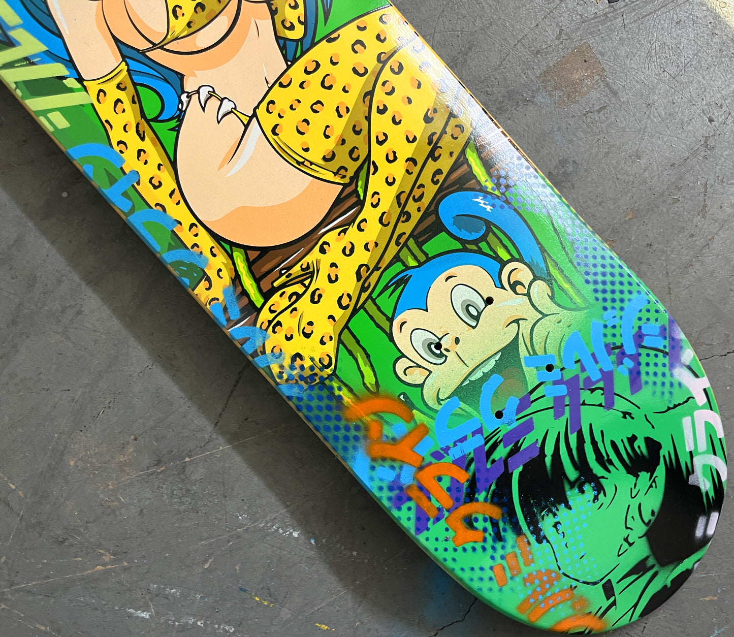 jungle girl 8.25 X 32.25 GREEN MIXED PROCESS SIGNED 1 of 1