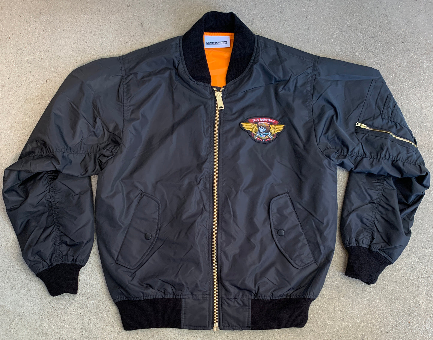 dream wings MA-1 lightweight flight jacket - BLACK