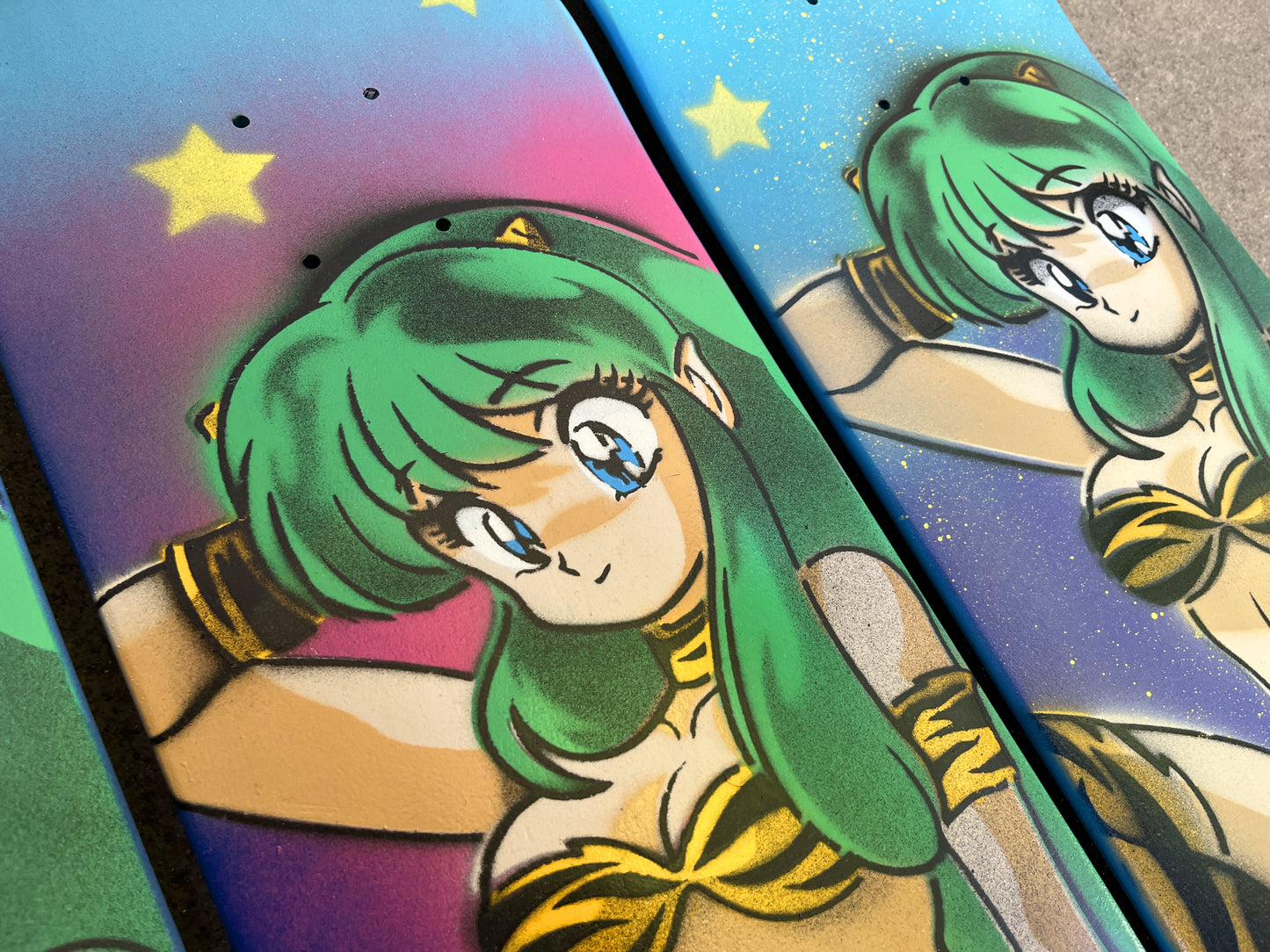 HAND PAINTED lum limited edition board with spray can
