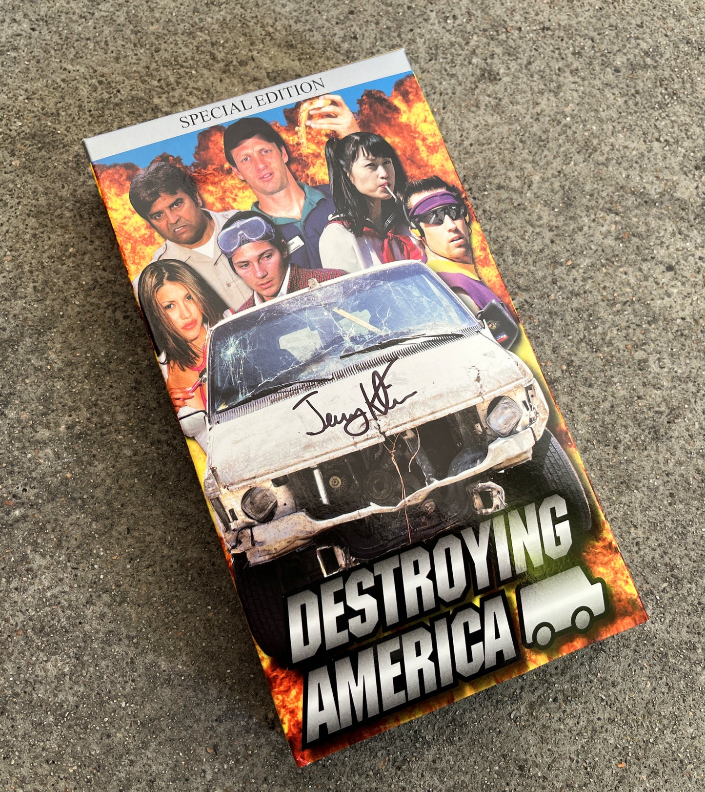 el toro HAND SCREENED skateboard SIGNED W/ DESTROYING AMERICA VHS