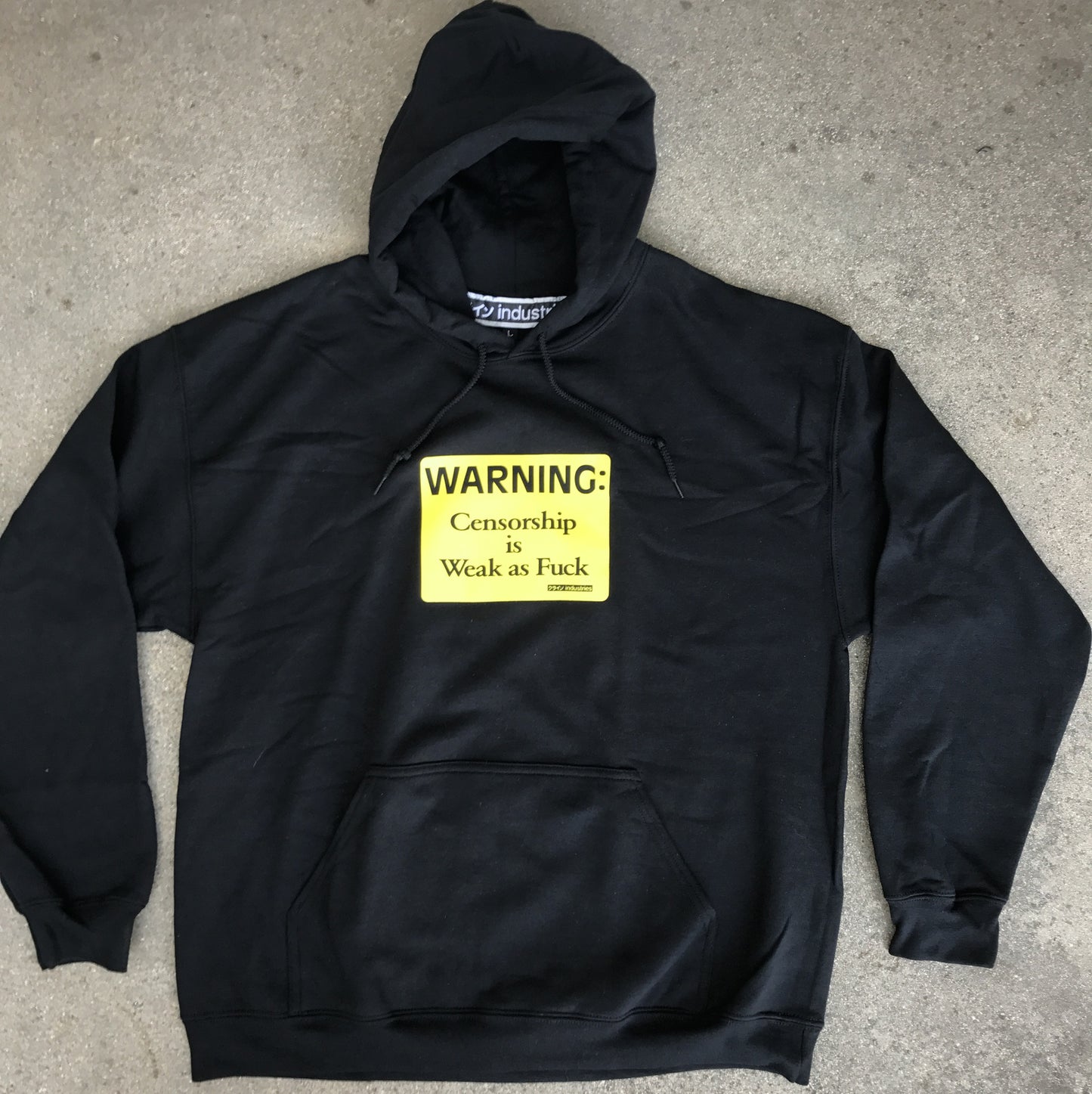 weak as fuck hooded sweatshirt - BLACK