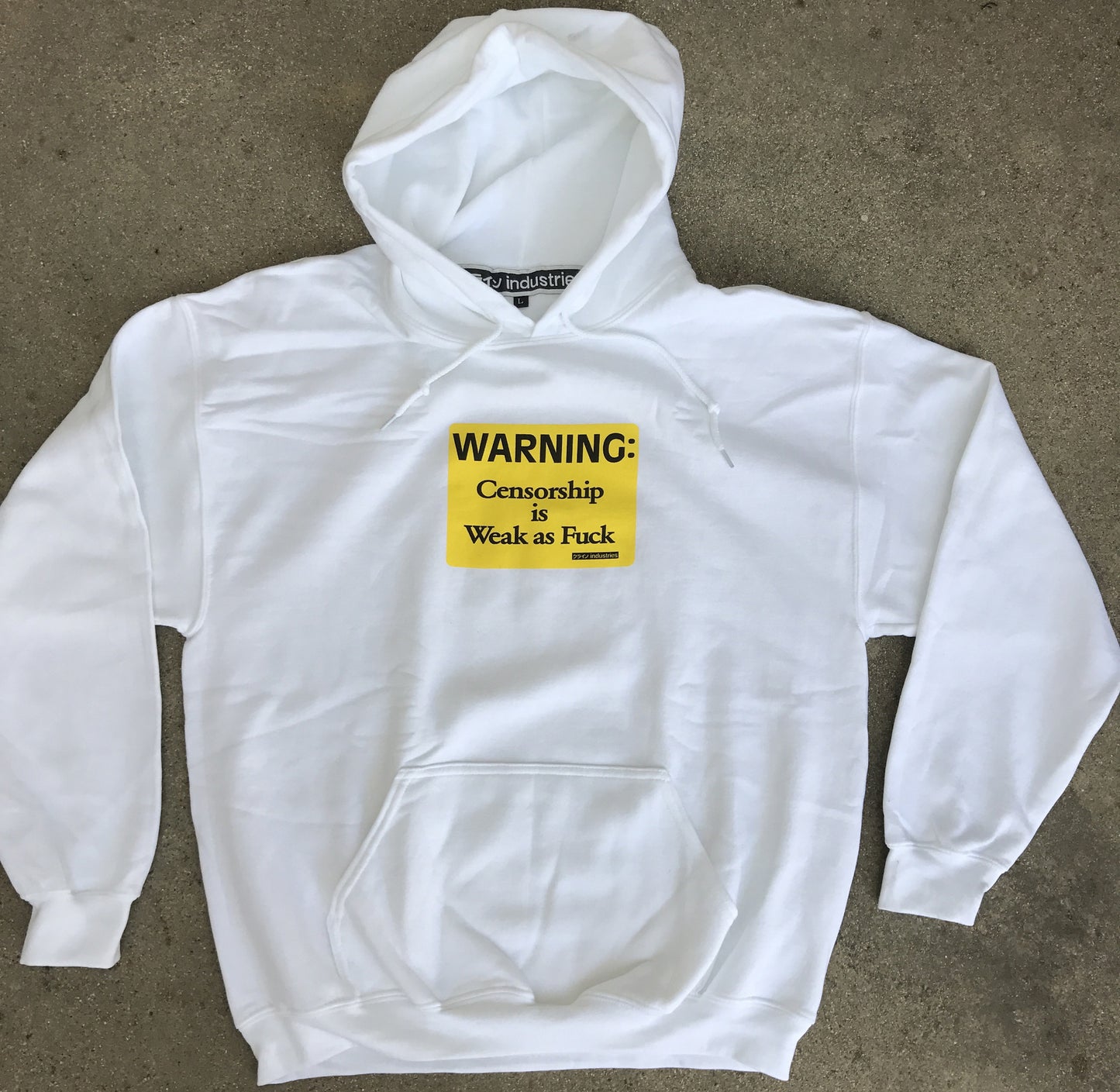weak as fuck hooded sweatshirt - WHITE