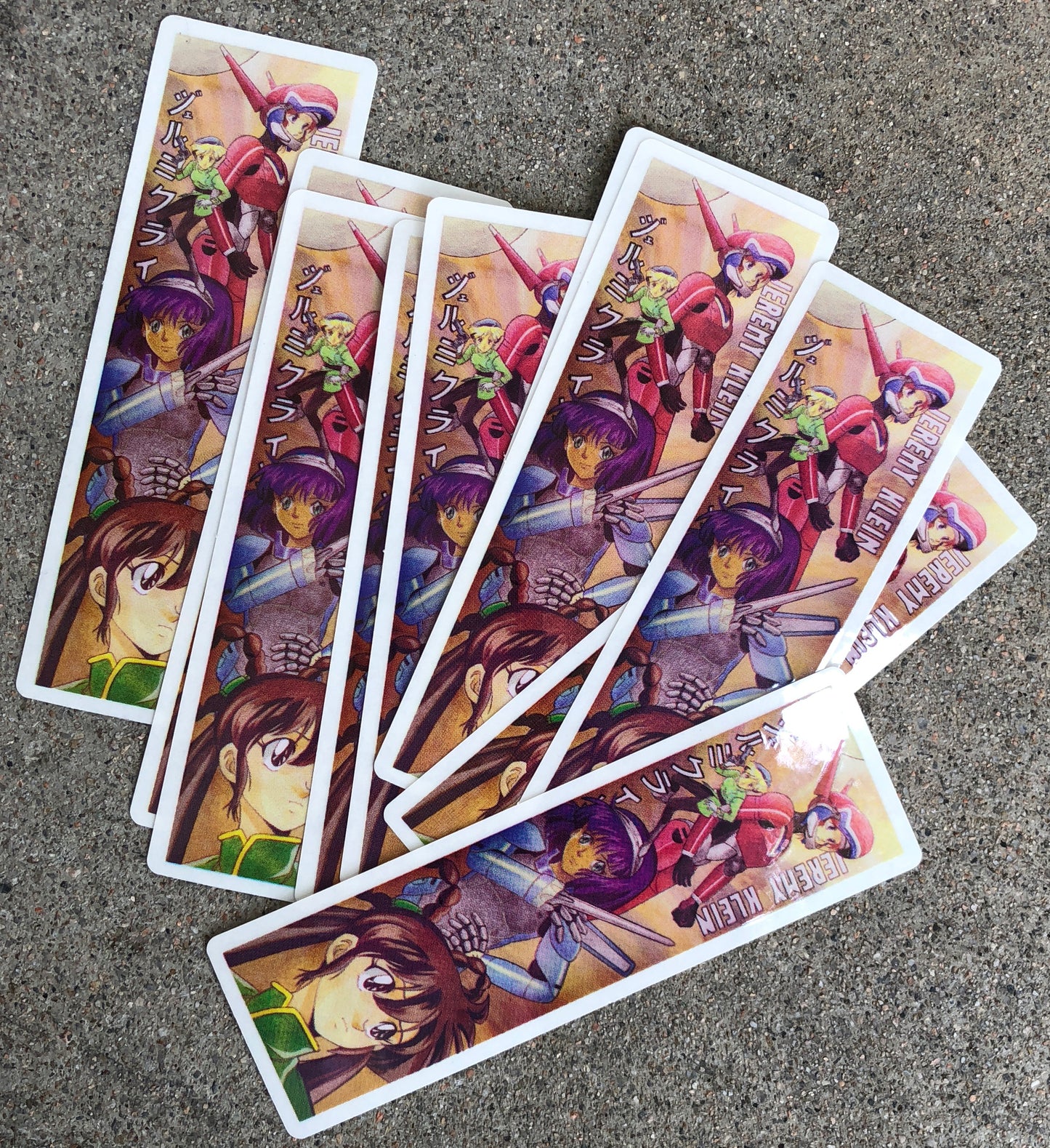 10 pack of jk knight sabers screened stickers 5.5 X 1.75