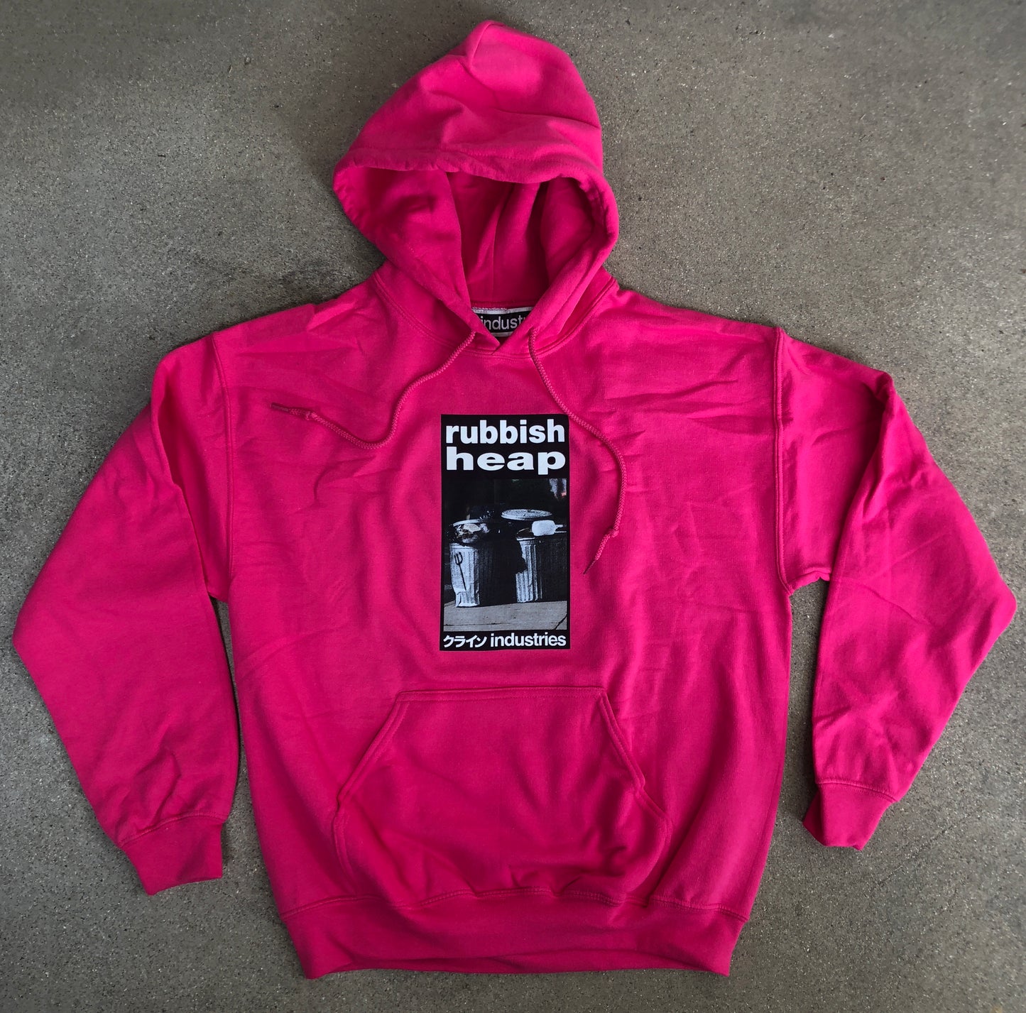 rubbish heap hooded sweatshirt - PINK/HELOCONIA w/ free sticker pack
