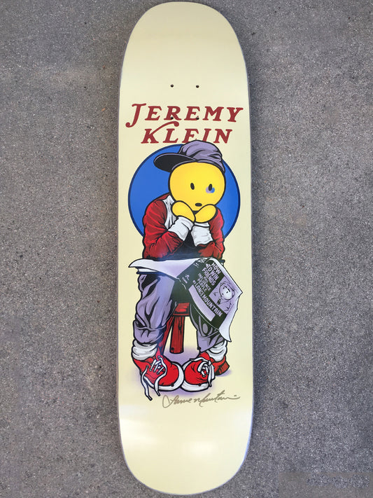 SIGNED BY LANCE jeremy klein hand screened black eye kid board by lance mountain 8.55 X 32.5