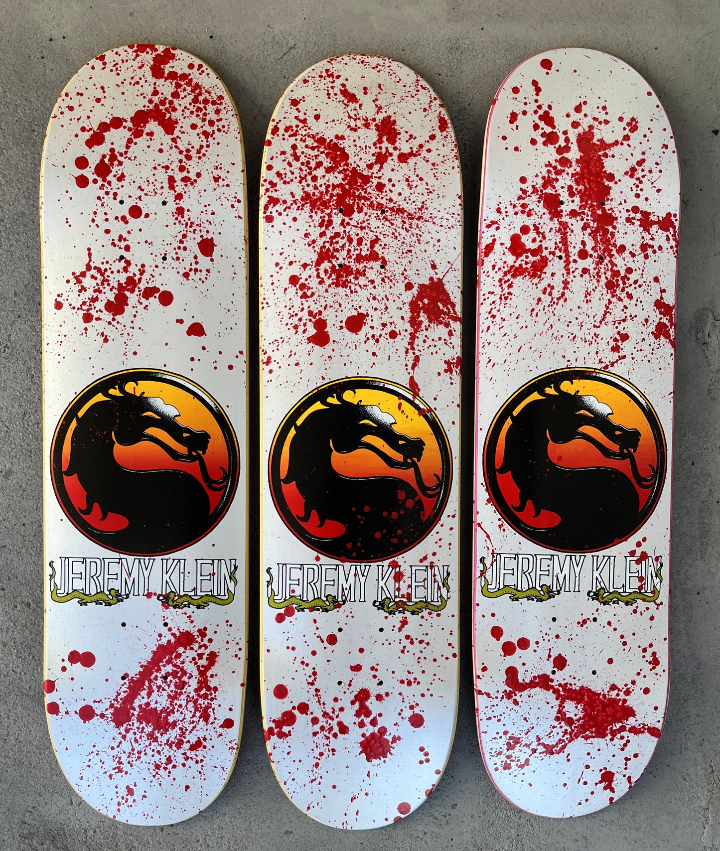 SIGNED klein dragon 8.0 X 31.75 HAND SCREENED FATALITY VERSION