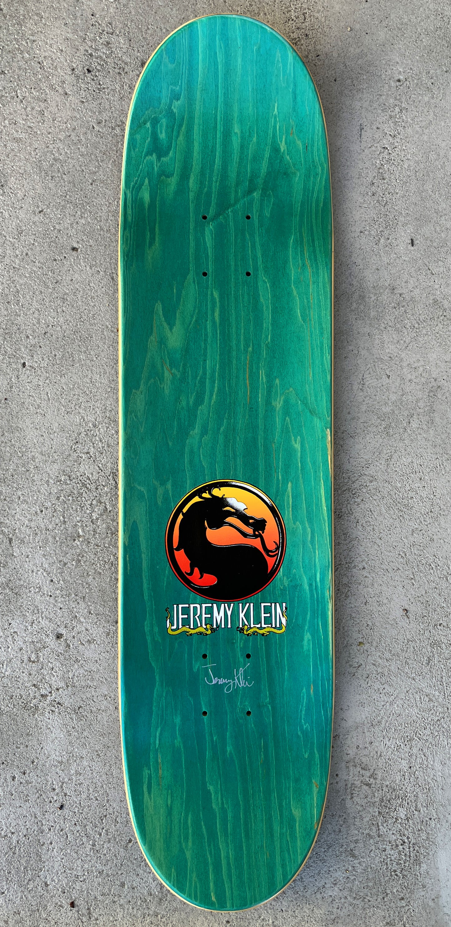 SIGNED jeremy klein dragon 8.0 X 31.75 HAND SCREENED PINK/GREEN ONLY 2 MADE