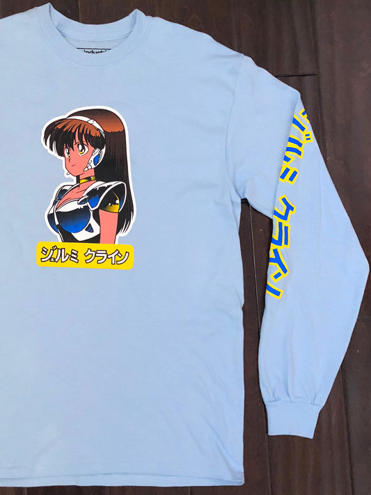 deluxe dream girl LONG SLEEVE t-shirt BABY BLUE