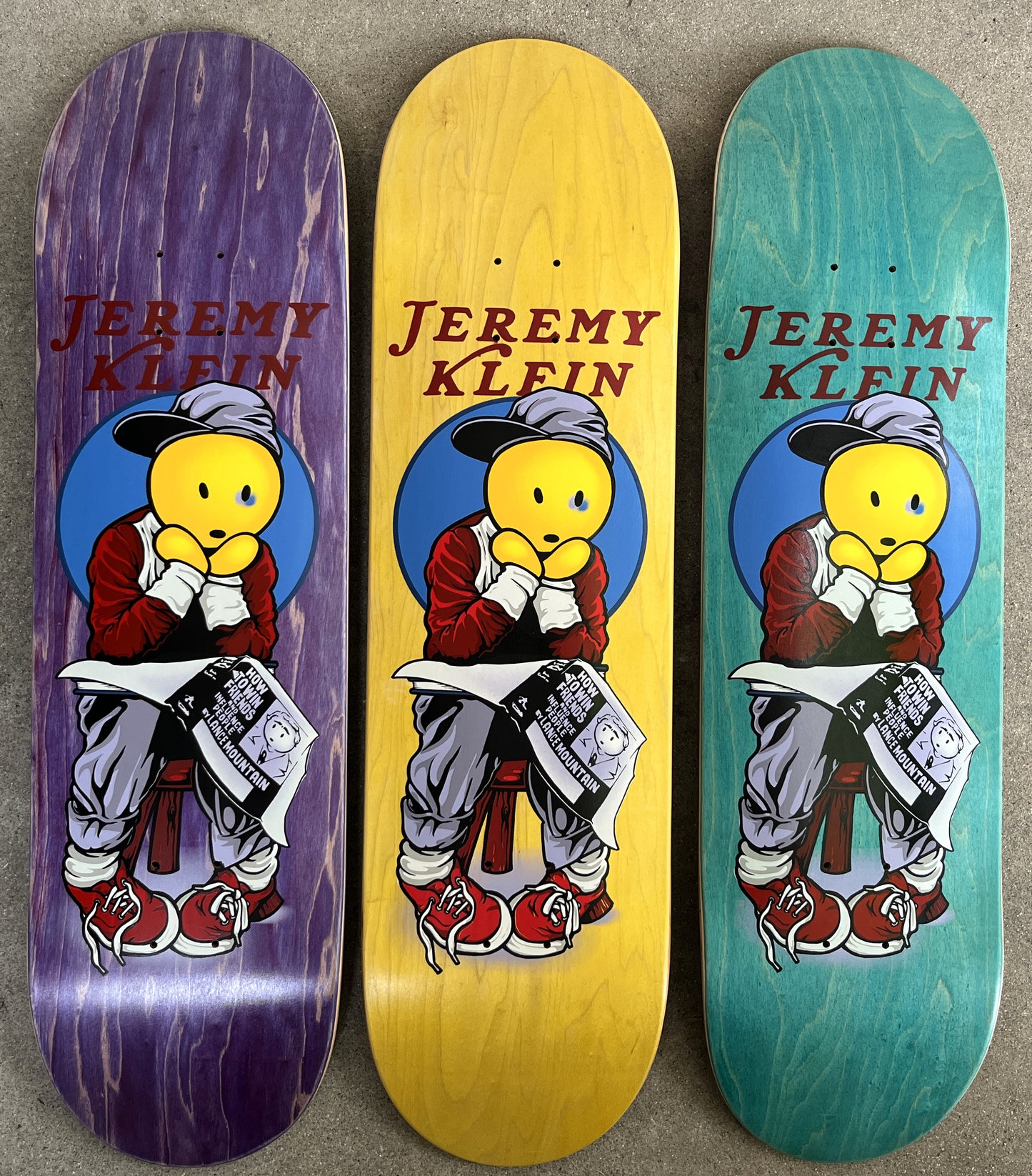 ASSORTED STAINS black eye kid board by lance mountain 8.5 X 32.25