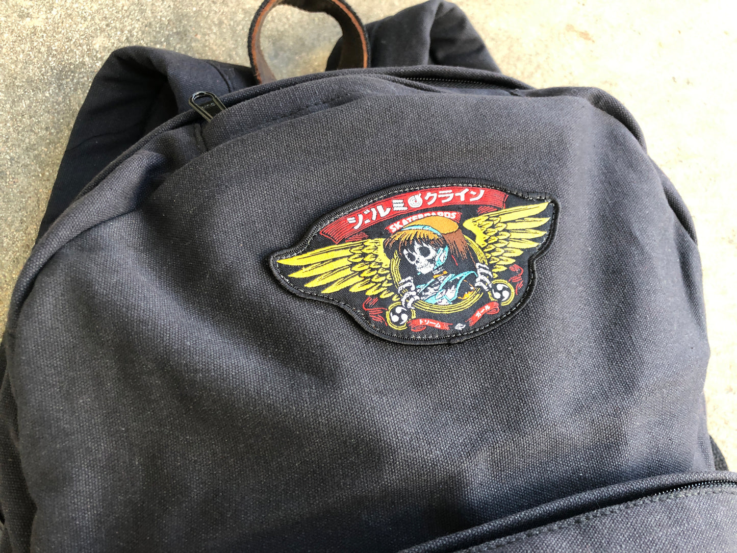 dream wings canvas backpack - BLACK