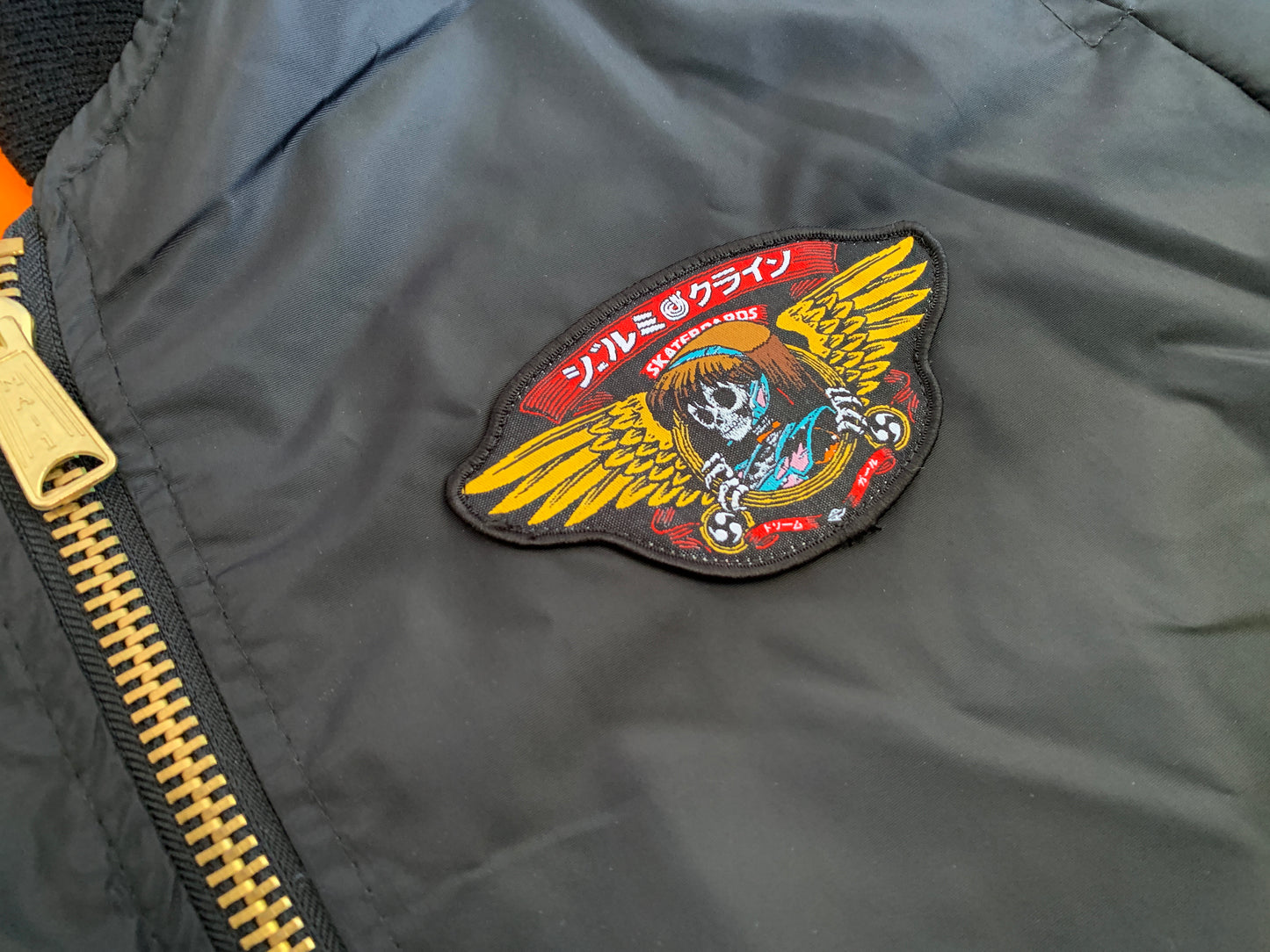 dream wings MA-1 lightweight flight jacket - BLACK