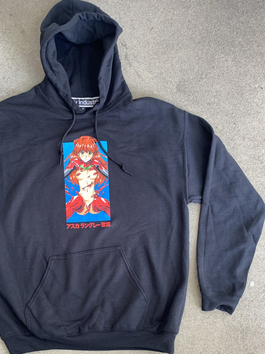 asuka hooded sweatshirt - BLACK
