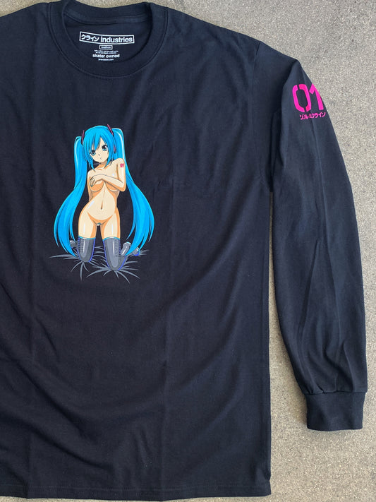 hatsune LONG SLEEVE t-shirt BLACK