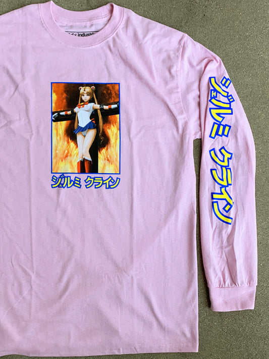 eternal moon LONG SLEEVE t-shirt LIGHT PINK