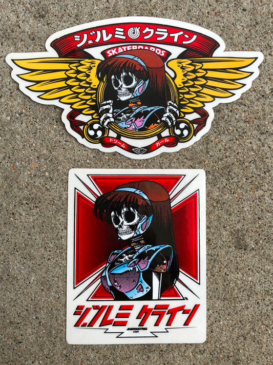 dream hawk and wings sticker set